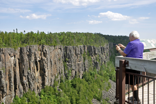 Lee Duquette at Ouimet Canyon in Canada